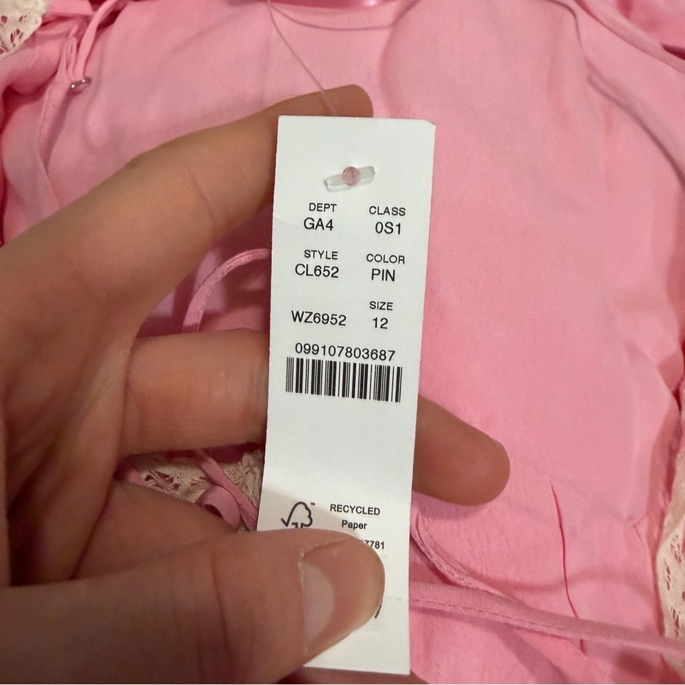 J crew Pintuck lace-trim slip dress in crepe de chine - Picture 5 of 5